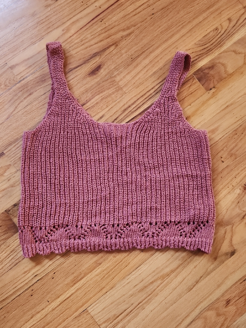 A.n.a Knit Burnt Orange Tank Size S